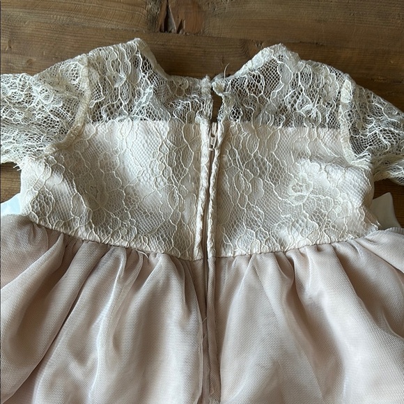 Elegant Cream Lace Kids Formal Dress - Picture 5 of 5